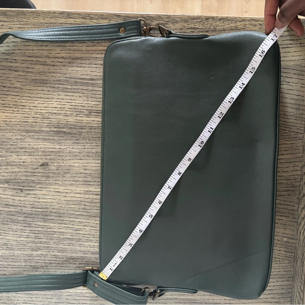 Green Laptop Bag with Adjustable Strap